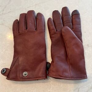 UGG Chestnut Leather Gloves